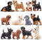 12PCS Dog Figurines, Realistic Plastic Puppy Figurines, Hand Painted Emulational Tiny Dogs Animals Toy, Dog Cake Topper Christmas Birthday Gift fo...