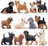 12PCS Dog Figurines, Realistic Plastic Puppy Figurines, Hand Painted Emulational Tiny Dogs Animals Toy, Dog Cake Topper Christmas Birthday Gift fo...
