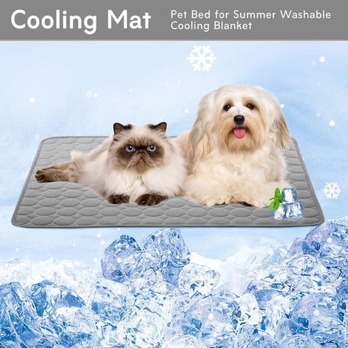 Dog Cooling Mat Cooling Pad for Dog, Washable Cooling Blanket Cushion for Kennel Sofa Bed Floor Car Seats,Travel Summer Dog Pad Made of Ice Silk (...