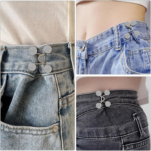 8Sets Pant Waist Tightener, Adjustable Jean Waist Tightener, Pant Waist Tightener Pants Clips for Waist Pins, No Sewing Brooch Tightening, Waistba...