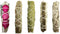Smudge Sticks Sampler - 1 White Sage with Rose and Lavender, 1 Rosemary, 1 Cedar, 1 Sweetgrass White Sage and 1 Black Sage...