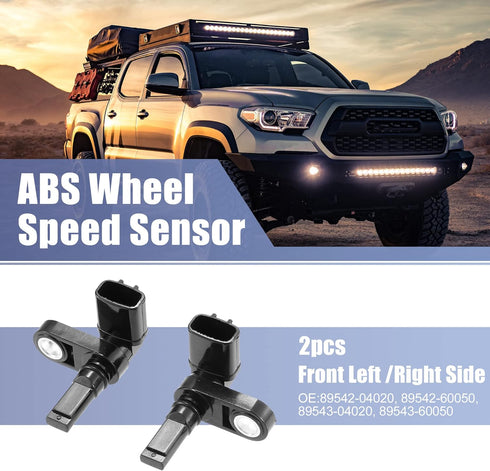 X AUTOHAUX 2pcs Front Left Right Side ABS Wheel Speed Sensor for Toyota Tacoma 4Runner FJ Cruiser 2005-2013 for Lexus GX470 LX570 LX570 89542-6005...