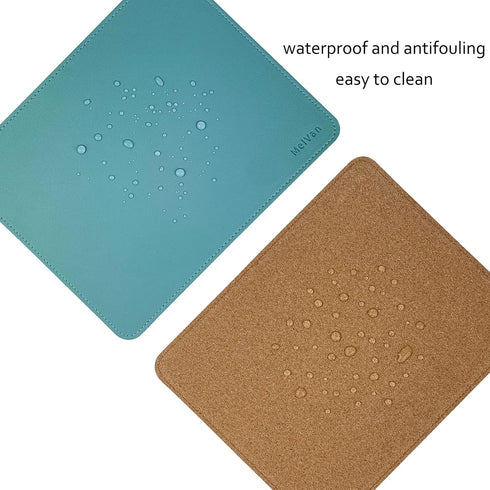 MelVan PU Leather Mouse Pad with Stitched Edge, Wood Mouse Pad, Waterproof Gaming Mouse Pad Mat for Computers, Laptop, Office & Home, 10.2" x 8.3"...