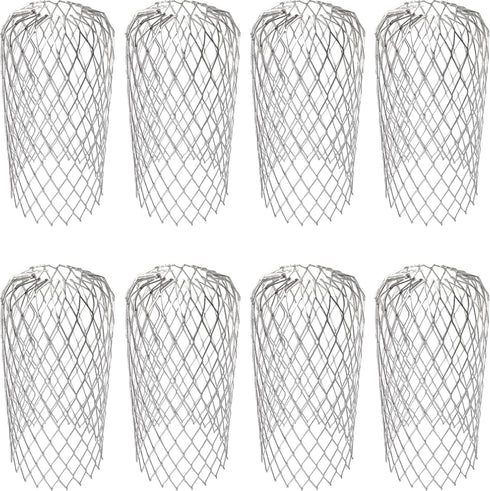 8PCS Gutter Guard Strainer Aluminum Downspout Mesh Filter Preventing Blockage Leaves Debris from Clogging Pipes(3 inch) (8)...