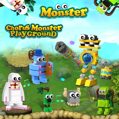 Singing Building Set, Monsters Action Figure Game Toy Collectible Decoration Building Toy, Great Gift for Fans, Boys and Girls 6+ Years Old (242 P...