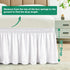 Biscaynebay Wrap Around Bed Skirts for King & Cal King Beds with Short Drop of 12", White Adjustable Elastic Dust Ruffles Easy Fit Wrinkle Resista...