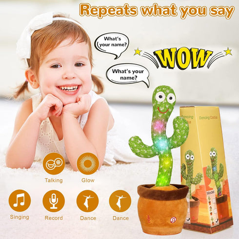 Baby Dancing Cactus for Baby Toys Boys Girls, Dancing Cactus Mimicking Toy Talking Cactus Toy 6 to 12 Month Old Baby Toys, Talking Imitation Toys ...