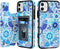 HAOPINSH for iPhone 11 Wallet Case with Card Holder, Blue Flower Bird Pattern Back Flip Case PU Leather Kickstand Card Slots Case for Women Girls,...