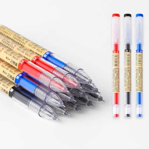 RIANCY Gel Pens Ballpoint Pens Liquid Ink Rollerball Black Gel Ink Pens Quick Drying 0.35 mm Japanese Style Pen Extra Fine Point Pens Blue Pens Re...