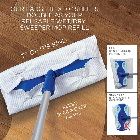 LOLA Wowables XL Swedish Dishcloths, 30 Reusable Eco Cleaning Cloths, 11" x 10", Ultra Absorbent Cellulose Sponge Towel, Compostable, Made in Germ...