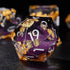 Joylord Sharp Edge Resin Dice Set for Dungeons and Dragons | Liquid Core & Gold Foil Design | Handcrafted Polyhedral DND Dice | RPG D and D Role P...