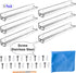 AMT 6 Pack Acrylic Floating Shelves, 15" L x 1.8" W, Clear Bathroom Wall Shelf, Bookshelves, Invisible Display for Office, Bedroom, Small Gap Allo...
