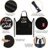 Funny Aprons for Women Men - Kiss the Cook Apron - Funny Chef Cooking BBQ Grill Aprons with 2 Pockets - Birthday Mothers Day Gifts for Mom, Wife -...
