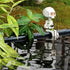 Halloween Fishing Skeleton Garden Accessory, Mini Skeleton Figurines Statue Decor for Fishing Enthusiast Gift Pond Fountain Waterfalls Poolside Go...
