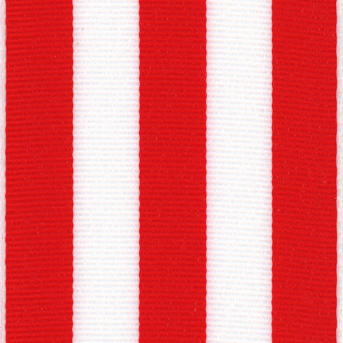 Berwick Offray 140534 Berwick 2.5" Wide Wired Edge Carnival Grosgrain, 25 Yards, Red and White Stripe Pattern...