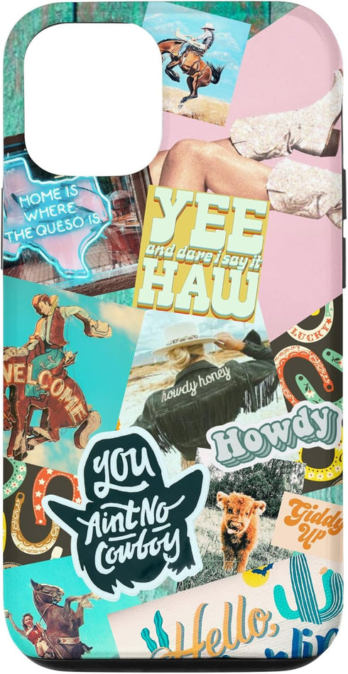 iPhone 12/12 Pro Western Cowgirls Howdy Giddy-up Boho Aesthetics Country Chic Case...