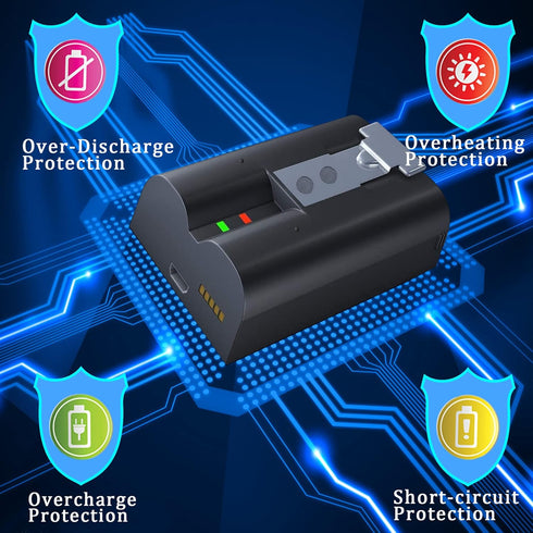 Replacement Battery with Charger Station for Ring-Doorbell Camera 1 and 2, Spotlight Camera and Stick Up Camera, Rechargeable Upgraded Lithium Li-...