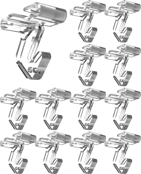 NACETURE Clear Drop Ceiling Hooks Classroom Decorations - 12 Pack Polycarbonate Ceiling Hanger Hooks for Hanging Track Clip on Suspended Ceiling T...