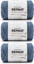 Bernat Macrame Denim Yarn - 3 Pack of 8.8oz/250g - Blended Fiber - #6 Super Bulky - 44 Yards - Knitting, Crocheting & Crafts......