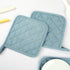Denim Potholders Kitchen Everyday Basic 8 Inch 100% Cotton Pot Holder Heat Resistant Large Coaster Hot Pads Kit Trivets Set for Cooking and Baking...
