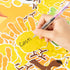 77Pcs Easter Chicks Handprint Bulletin Board Decoration Set, Chick It Out It’s Easter Cutout Chalkboard Wall Decor, Party Border Trim Supply for E...