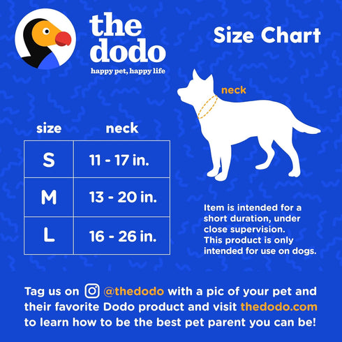 The Dodo Dog Harness, Blue Dodo Print, Size Medium; Easy Step-in Harness for Dogs; Breathable Mesh Fabric; Snap-Together, Pinch Release Buckle, Ri...