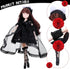 6 Pcs Gothic Doll Clothes and Accessories 11.81'' Black Doll Clothes Outfits Wedding Tutu Ballet Dress for Girl Doll Outfits Party Princess Gown f...