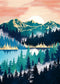 Hestarcul 5D Sunrise Diamond Painting Kit,Diamond Art Kits for Adults,Diamond Dots,Paint with Diamonds Round for Gift,Wall Decor(12x16) (Lake Mist...