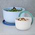 Oggi Prep, Store & Serve Plastic Bowl w/See-Thru Lid- Dishwasher, Microwave & Freezer Safe, (1.4 qt) Lt Gray w/Dk Gray Lid...