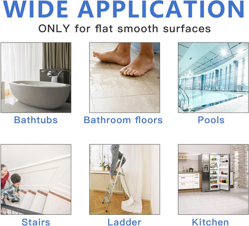 Supkiir Bathtub Non Slip Stickers, 24 PCS Anti Slip Adhesive Shower Treads with Scraper for Bath, Tub, Shower, Pool, Stairs, Ladders, Kitchen, 15’...