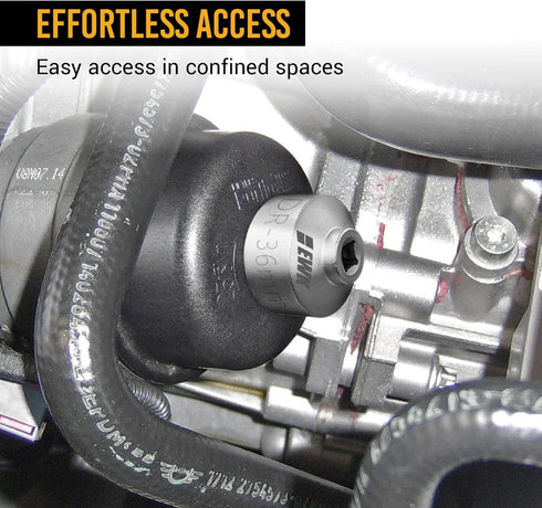 EWK 36mm Low Profile Oil Filter Socket, Fuel Filter Cap Removal Tool for Ford, VW, Audi, BMW...