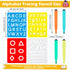 8 Pieces Preschool Letters and Numbers Alphabet Stencils Colorful Double Sided Tracing Board PET Paint Boards for Painting with Craft Markers Mark...