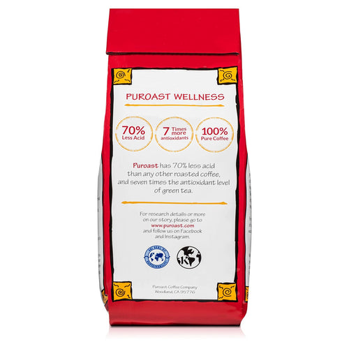 Puroast Low Acid Whole Bean Coffee, Organic House Blend, High Antioxidant, 12 Ounce Bag (Pack of 1)...