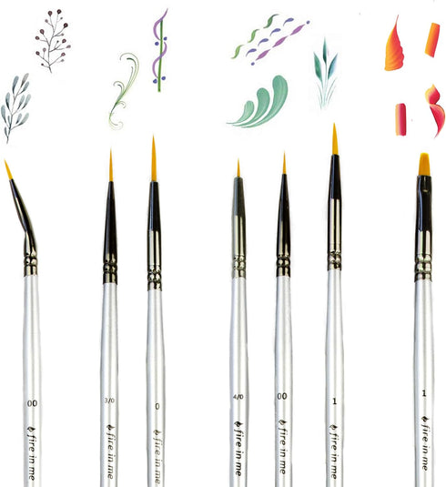 Best Model Miniature Paint Brushes - Small Detail Paint Brush Set - 7 pcs Model Paint Brushes for Miniature Painting, Fine Detailing – Tiny, Mini,...