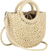 Rattan Handmade Straw Tote Handbag Beach Shoulder Bag Summer Beach Rattan Bag Straw Bag...