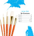 Princeton RealValue Paintbrush, Round 2,8,12, Stroke 3/4, Wash 1/2, Orange...