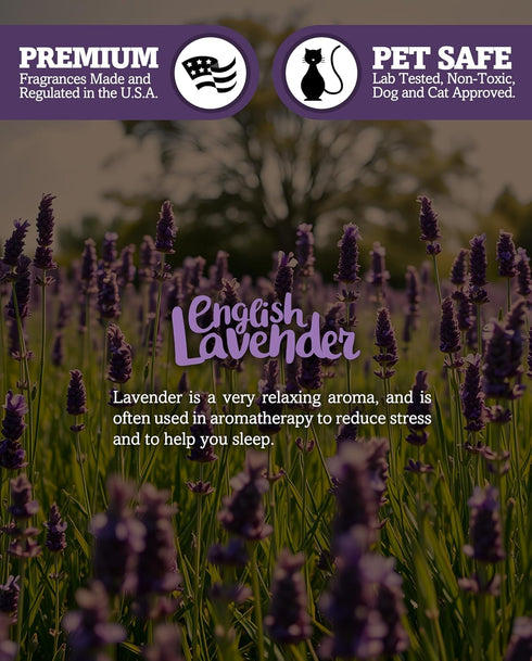 Shortie's Candle Company Pure English Lavender Wax Melts - Formula 117-1 Highly Scented 3 Oz. Bar - Made with Essential & Natural Oils - Flower & ...