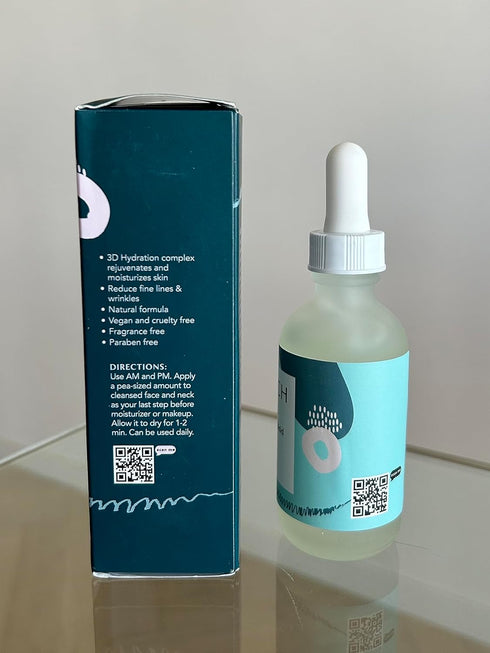 Pure Hyaluronic Acid Serum for Face + Snow Mushroom + Vitamin B5 | Natural & Lightweight | Vegan, Clean, & Fragrance Free | Moisturizer Hydrates D...