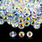 100Pcs Crystal Glass Beads for Jewelry Making, Clear Faceted Beads Spacer Beads Jewelry Crafts Making Supplies for DIY Bracelet Necklace Wind Chim...