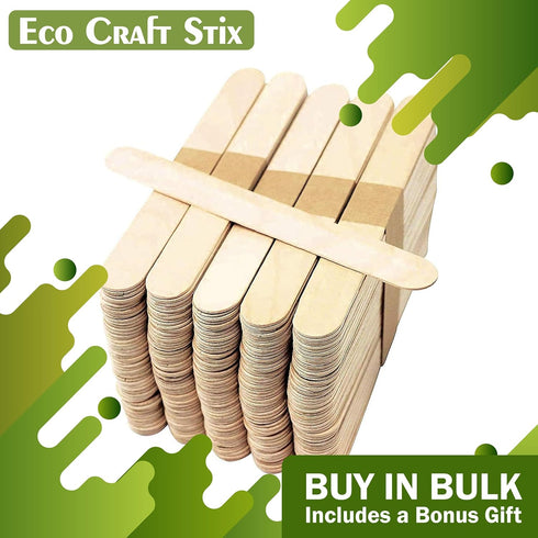 6" Jumbo Wooden Craft/Popsicle Sticks/DIY Craft Projects- Pack of 100ct...