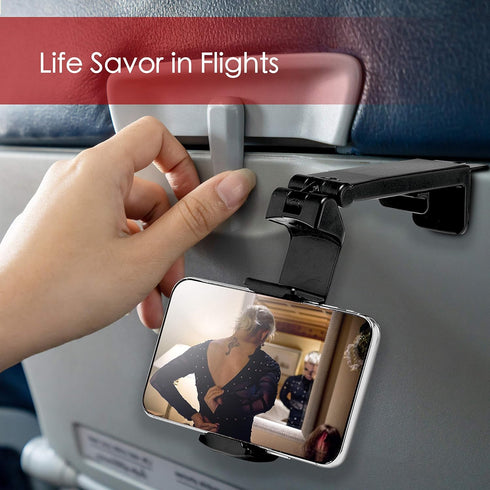 Airplane Cell Phone Stand Flight Mount Foldable Portable Phone Holder Desk Bed Compatible with iPhone 15 Pro Max Airplane Travel Essentials Gadget...