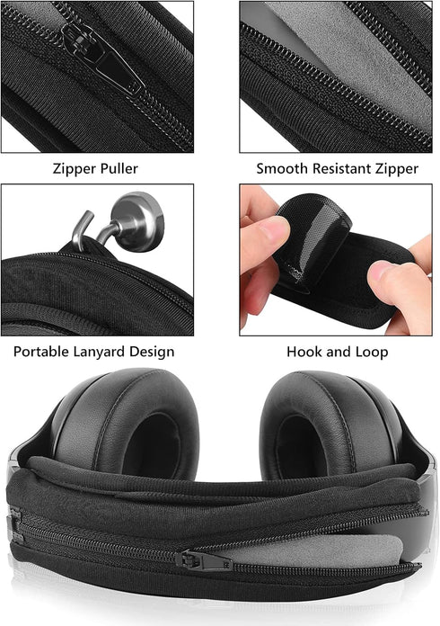 Geekria Medium Cooling-Gel Hook and Loop Headband Cover + Headband Pad Set Protector No Tool Needed Compatible with Razer, JBL, Plantronics, Sennh...