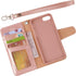 Arae Case for iPhone SE 2022 / iPhone SE 2020 / iPhone 8 / iPhone 7, Wallet Case with Card Holder PU Leather Flip Cover, Rose Gold...