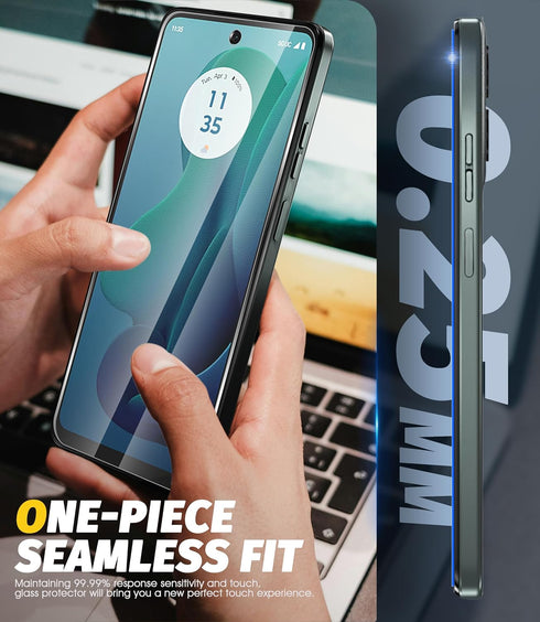 (3 Pack) Orzero Tempered Glass Screen Protector Compatible for Motorola Moto G 5G 2024, Protector De Pantalla Precise Front Camera Cutouts HD...