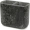 Creative Home Natural Charcoal Marble Maluku Collection Deluxe Rectangular Toothbrush Holder Makeup Brush Organizer Bathroom Countertop Organizer...