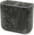 Creative Home Natural Charcoal Marble Maluku Collection Deluxe Rectangular Toothbrush Holder Makeup Brush Organizer Bathroom Countertop Organizer...