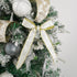 MEEDEE Skinny White Velvet Ribbon with Gold Back Double Sided Christmas Wired Ribbon 1 Inch Velvet Wired Ribbon 25 Yards White Crushed Velvet Ribb...