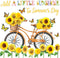 Summer Bulletin Board Decorations Set 3D Sunflowers Cutouts Bicycle Butterfly Leaves Paper Cutouts Classroom Decorations for Preschool Summer Home...