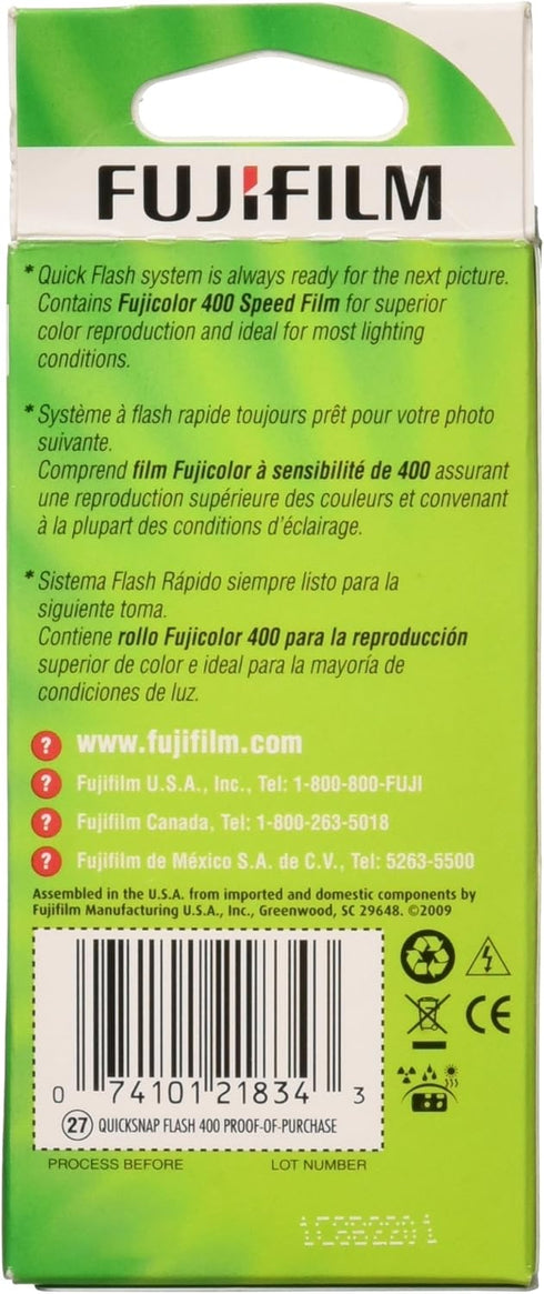 Fujifilm QuickSnap Flash 400 One-Time-Use Camera...