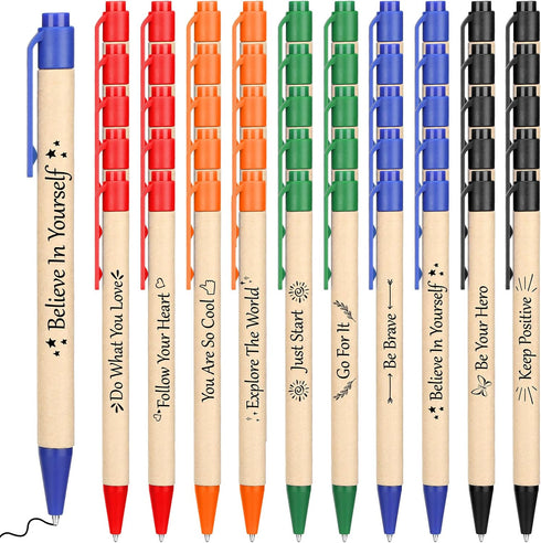 Woanger 50 Pcs Inspirational Motivational Quotes Ballpoint Pens Graduation Pen Gifts Positive Congrats Grad Pens Encouraging Pens for Class of 202...